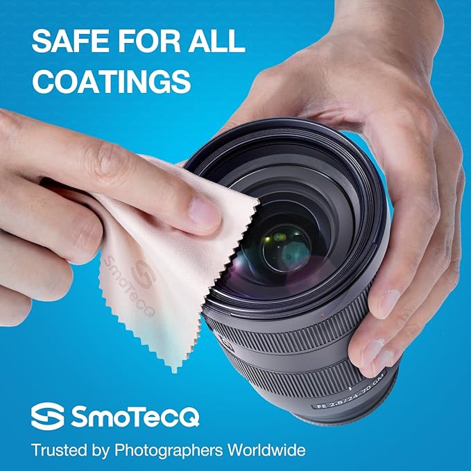 SmoTecQ 12 Pack Microfiber Lens Cleaning Cloths – Ultra-Soft, Scratch-Free - Image 3