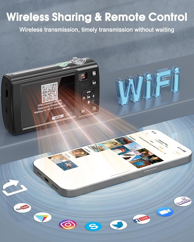 8K Digital Camera for Photography, 88MP WiFi Vlogging Camera for YouTube - Image 5