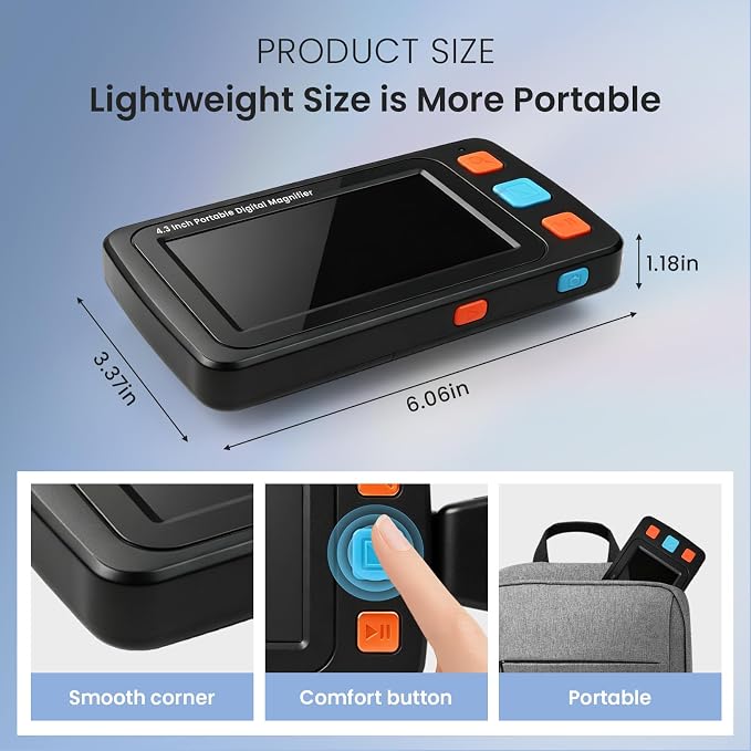 4.3" Digital Video Magnifier, 4X-32X Zoom Aid - Image 3
