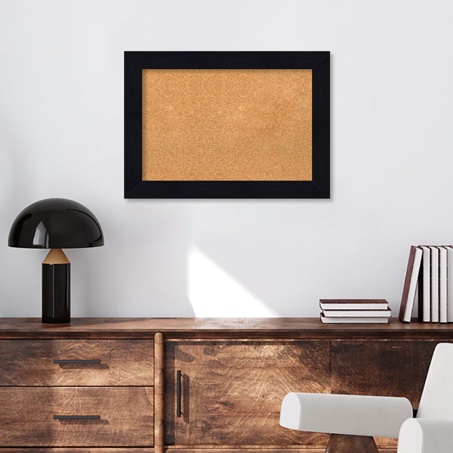 Amanti Art Natural Cork Board for Wall, 20x28 Vision Board with Blue Wood Frame, Medium Corkboard Office Decor for Home Organization, Country Rustic Corkboard Pinboard to Display Items for Home