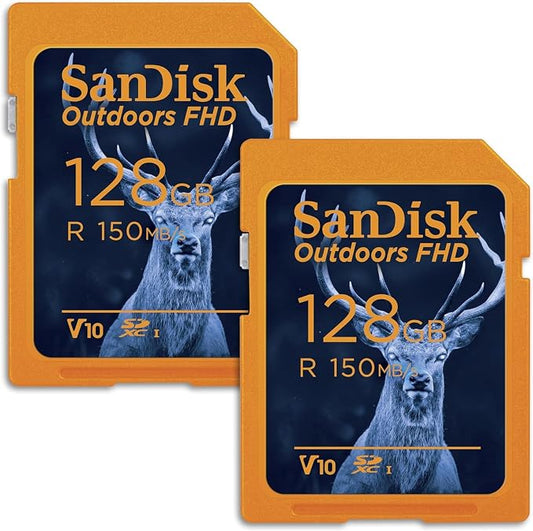 SANDISK 128GB 2-Pack Outdoors FHD SDXC UHS-I Memory Card by Sandisk