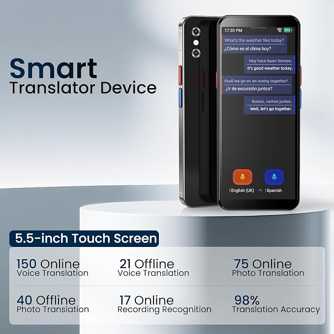 Language Translator Device, Upgraded 5.5" High-end Metal Frame Ai Translator No - Image 2