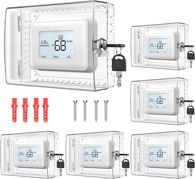 6 PCS Large Thermostat Lock Box Cover by Makethingseasier%EF%BC%81