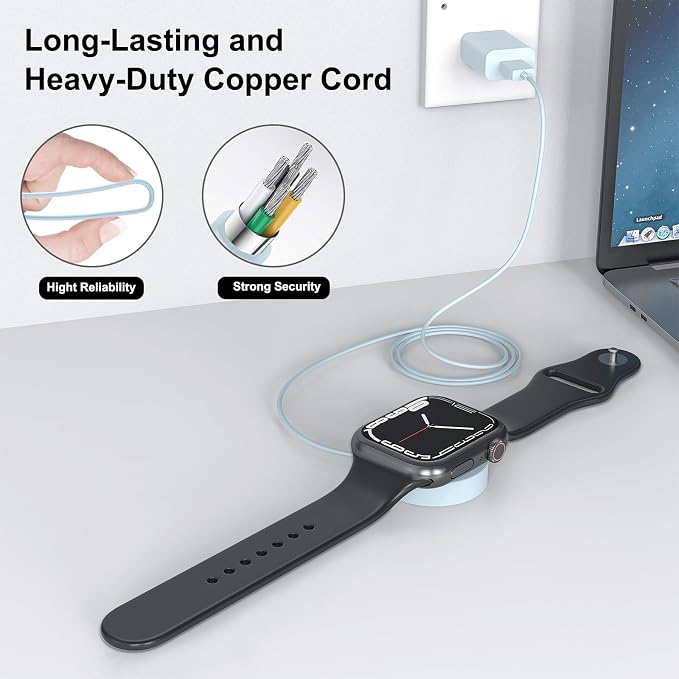 Fast Charger for Apple Watch Charger, Magnetic iWatch Charger to USB A Cable - Image 9