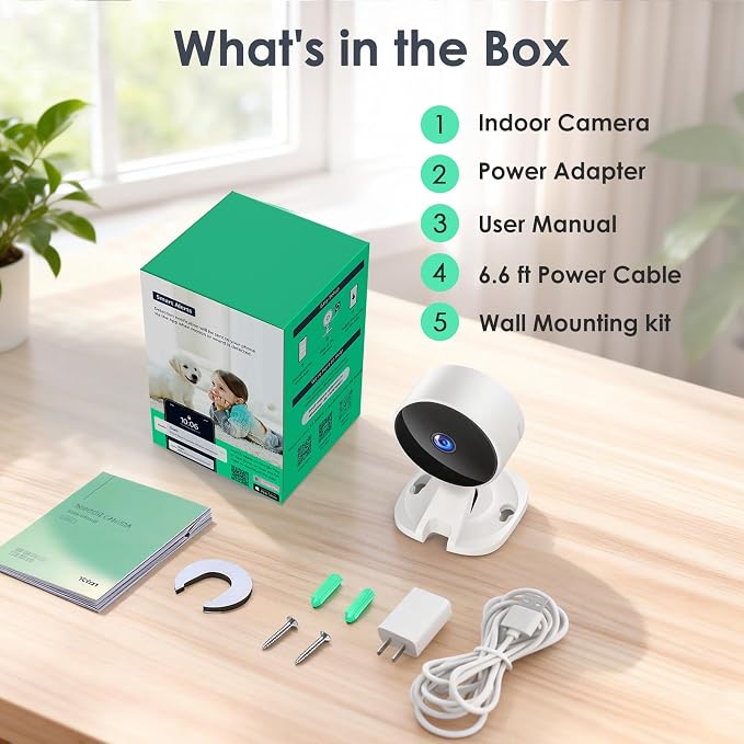 YOTON Indoor Security Camera for Baby Monitor, Home & Pets, 2.4GHz WiFi - Image 8