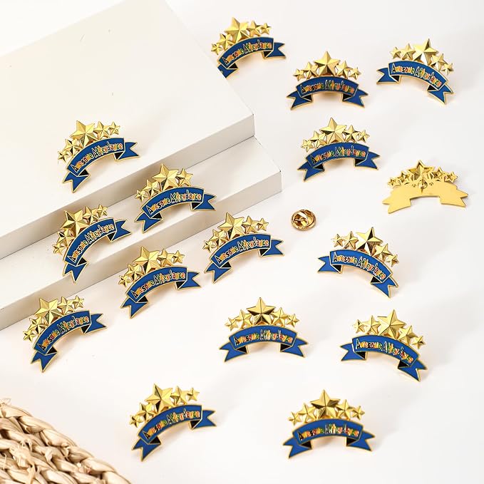 Huquary 100 Pcs Perfect Awesome Attendance Awards Awesome Attendance Star Lapel - Image 4