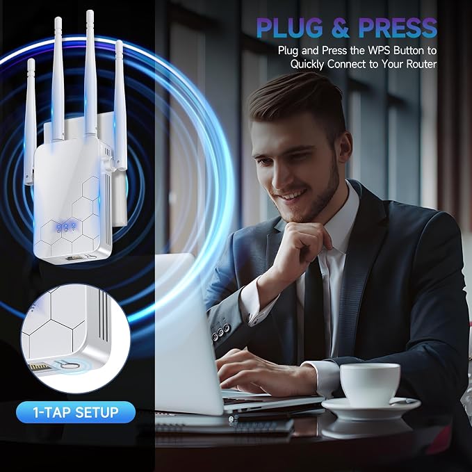 WiFi Extender Internet Booster, Long Range Repeater Wireless Routers Amplifier - Image 9