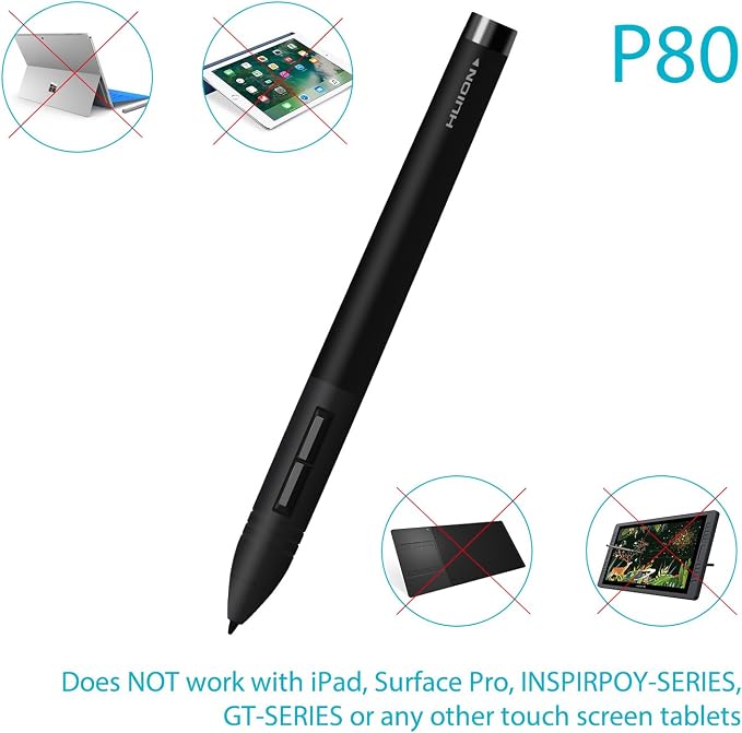 Huion P80 Rechargeable Digital Pen Stylus - Image 2