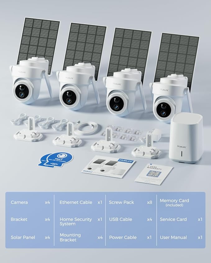 MUBILIFE 4K Ultra HD Solar Security Cameras Wireless Outdoor, No Subscription - Image 9