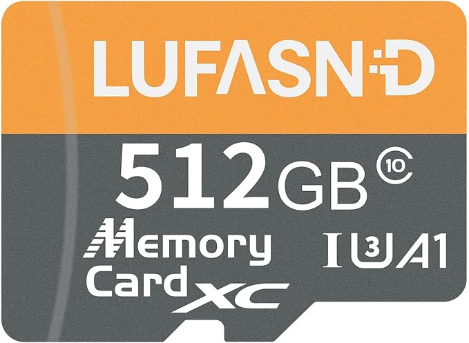 512GB Micro SD Card with Adapter, High Speed U3 C10 V30 SDXC Memory Card Up to by Unknown