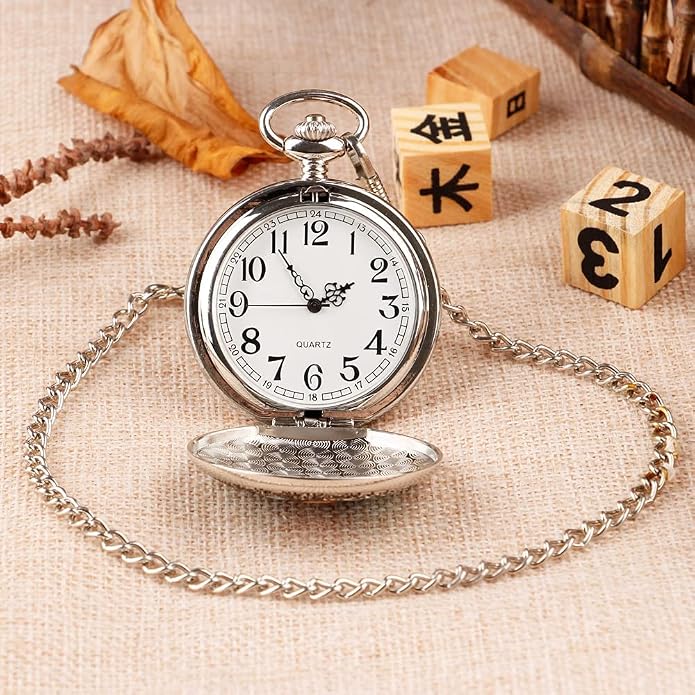 Men's Pocket Watch, Arabic Digital Dial Pocket Watches - Image 3