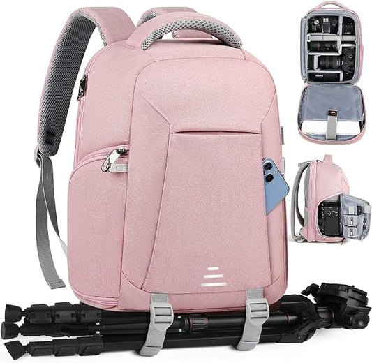 RAINSMORE Camera Backpack for DSLR SLR Mirrorless Cameras by RAINSMORE