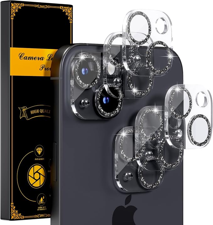 for 6 Pack iPhone 15 / iPhone 15 Plus Camera Lens Protector 9H Tempered Glass by Beuxece