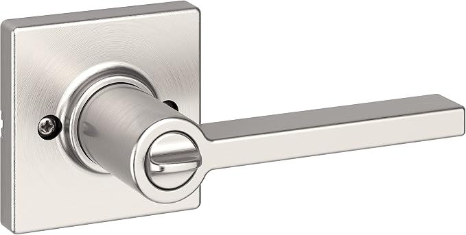 Kwikset Casey Door Handle, Satin Nickel | Interior Lever | Keyless Turn Lock | - Image 2