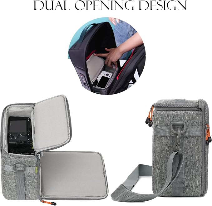 Mini SLR Camera Insert Bag, Shockproof &Pressure-proof Dual Opening Camera Lens - Image 3