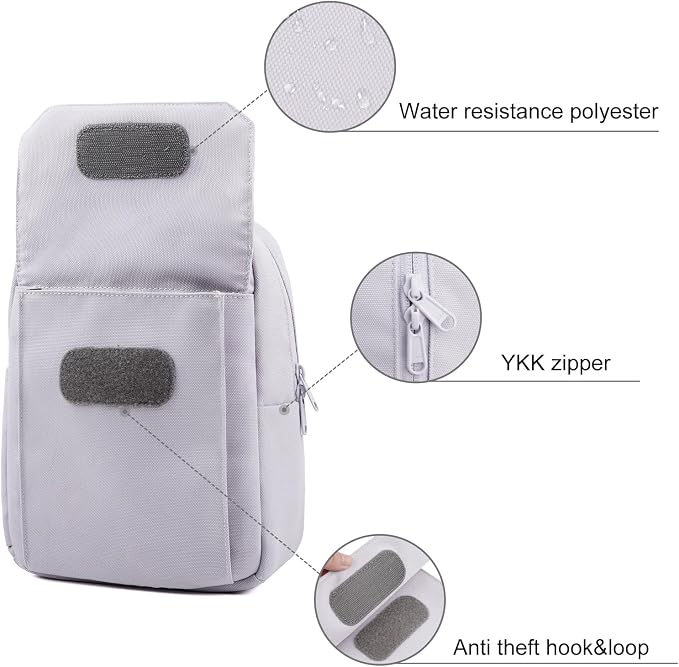 TULLIO Camera Bag Crossboy Camera Sling Chest Bag Backpack Waterproof - Image 5