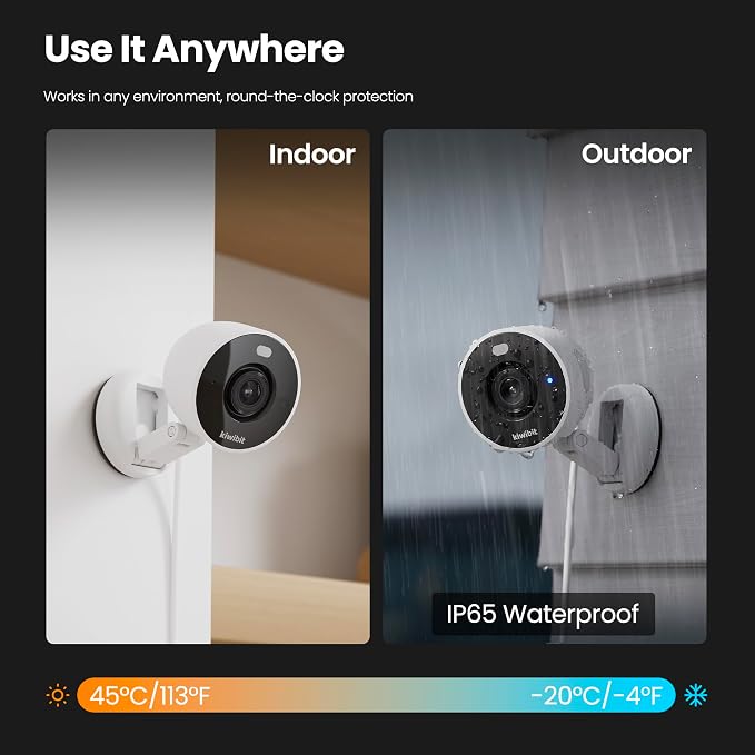 Kiwibit 2K Security Camera Indoor/Outdoor, Magnetic Wired Cameras - Image 9