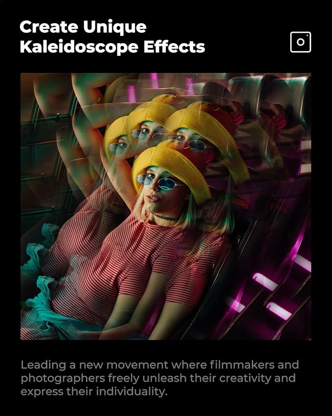 K&F CONCEPT 67mm Kaleidoscope Filter, Special Effects Filter Prism Crystal Glass - Image 4
