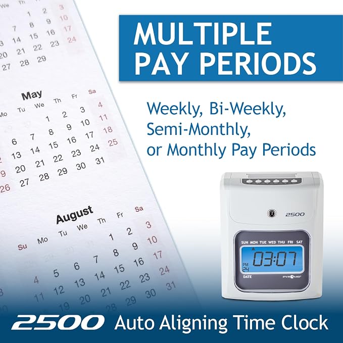Pyramid Time Systems Small Business 2500 Time Clock Bundle, Unlimited Employees - Image 6