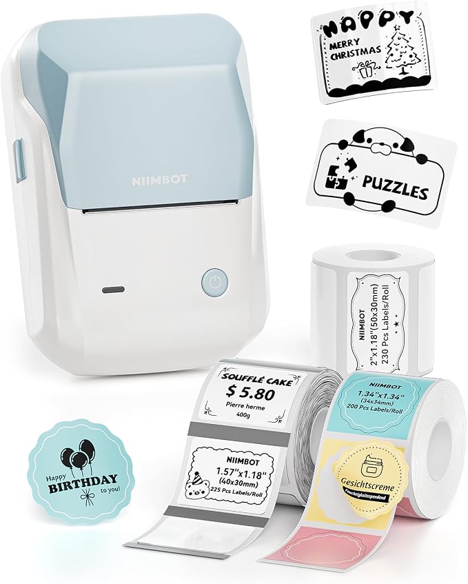 NIIMBOT B1 Label Maker Machine, Thermal Label Printer Easy to Use by NIIMBOT%C2%AE