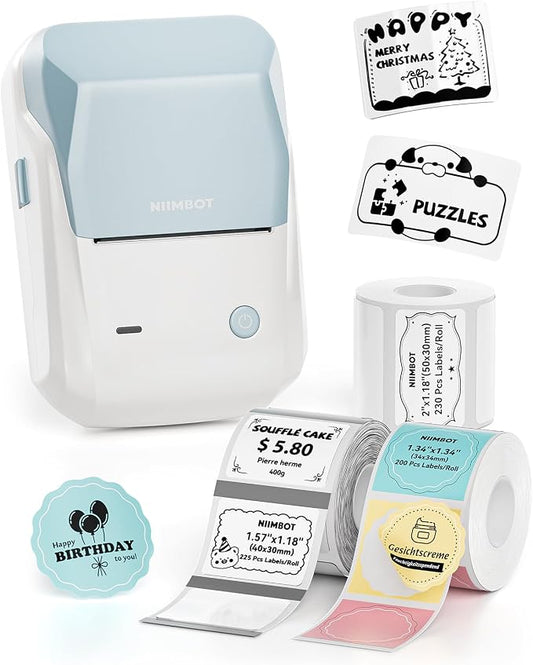 NIIMBOT B1 Label Maker Machine, Thermal Label Printer Easy to Use by NIIMBOT%C2%AE