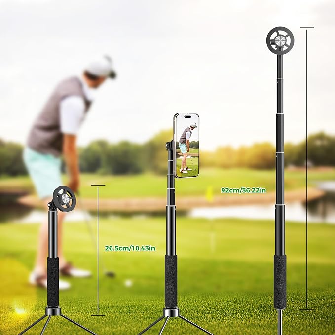 Ground Golf Selfie Stick to Record Swing, Magnetic Phone Spike Stake Mount - Image 2