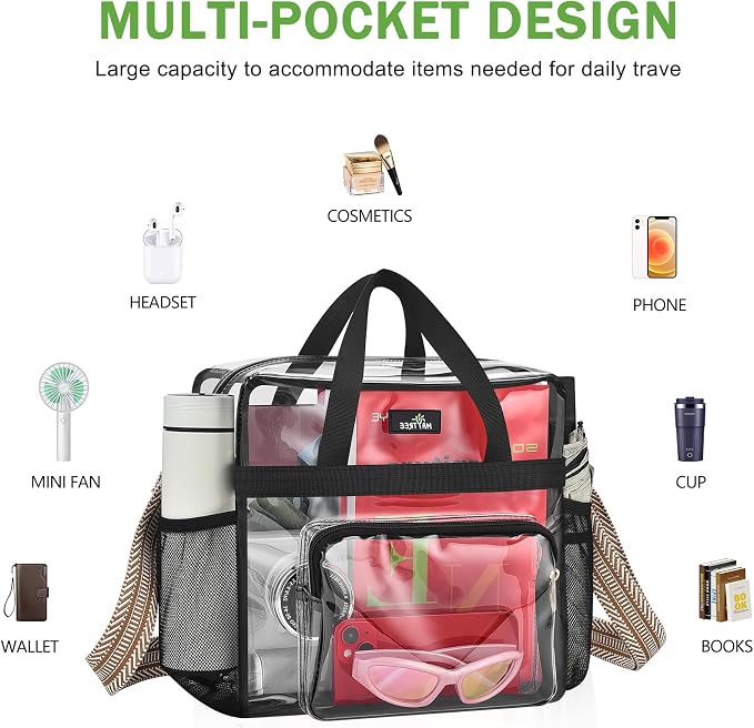 MAY TREE Clear Bag for Stadium Events, Transparent Bag for Concert Sports Gym - Image 5