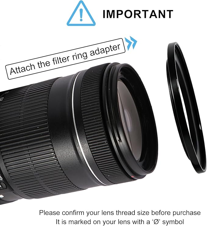 Camkix 77-82mm Step-Up Filter Ring Adapter, 77mm to 82mm - Image 4