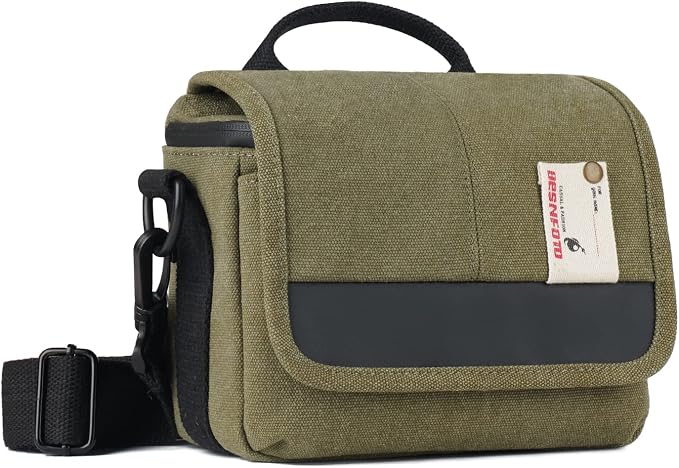 Besnfoto Camera Bag Small Crossbody Camera Shoulder Bag Purse Waterproof Canvas by Besnfoto