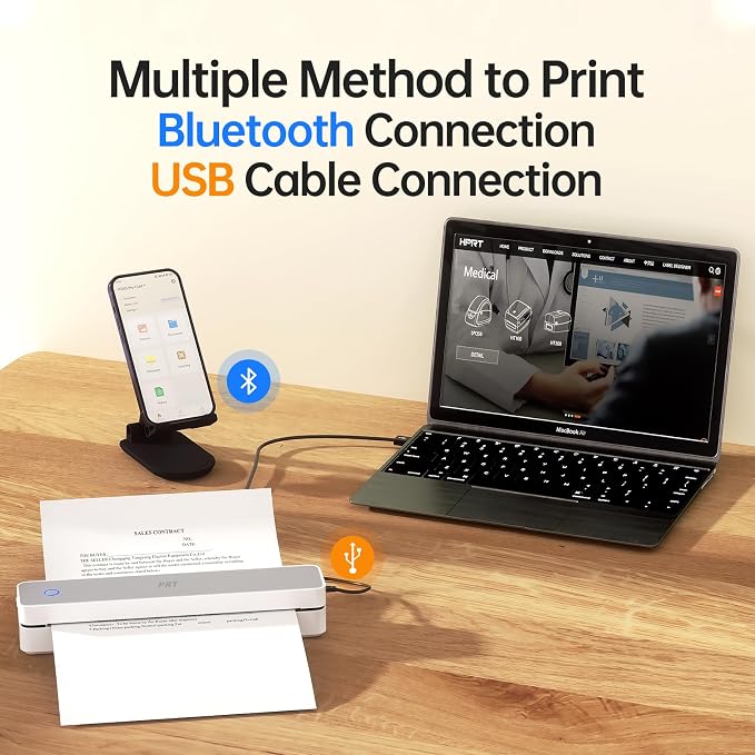 PRT Inkless Portable Printer for Travel, Wireless Thermal Printer for - Image 3