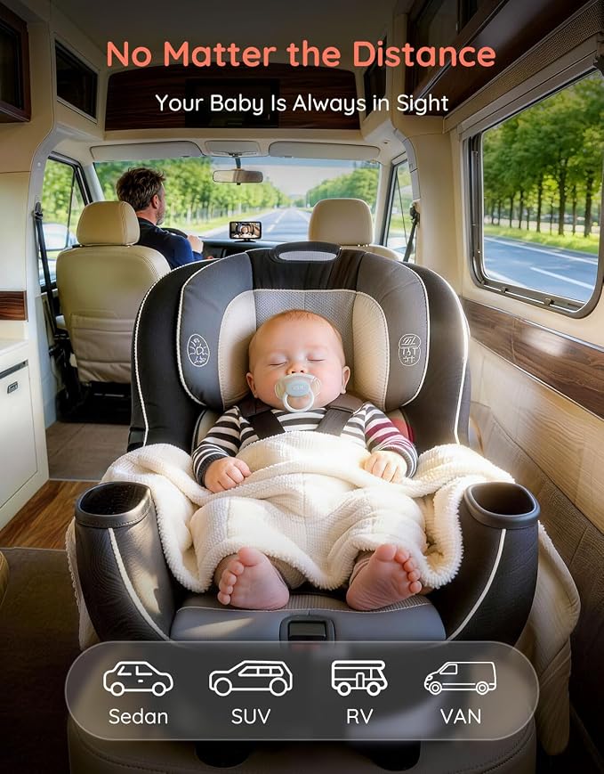 Babyvue BV5 Baby Car Camera 1080P, Dual USB Powered - Image 5