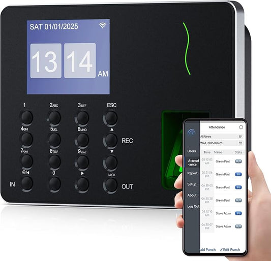 NGTeco APP-Based Time Clock, Fingerprint & PIN Time Clocks by NGTeco