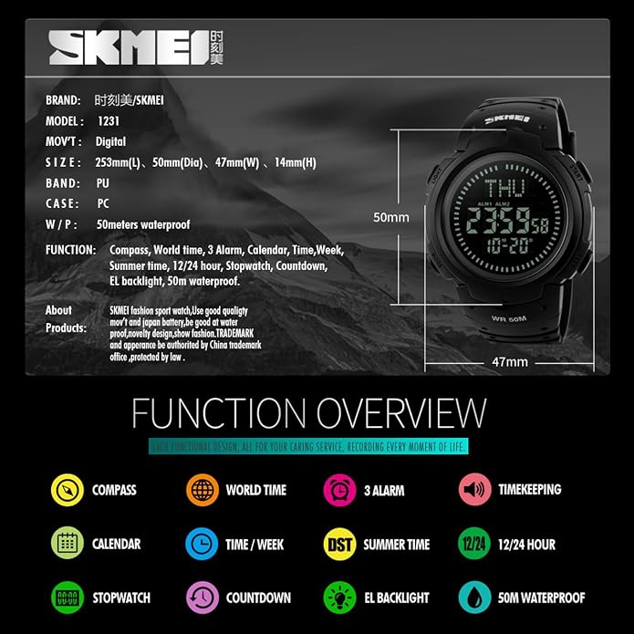 Men’s Military Sports Digital Watch - Image 6