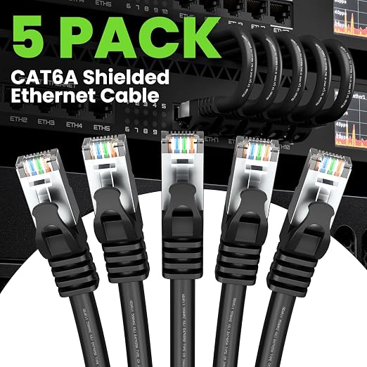 GEARit Cat6A Ethernet Cable 10Gbps Snagless Shielded SSTP, SFTP Shielded - Image 2