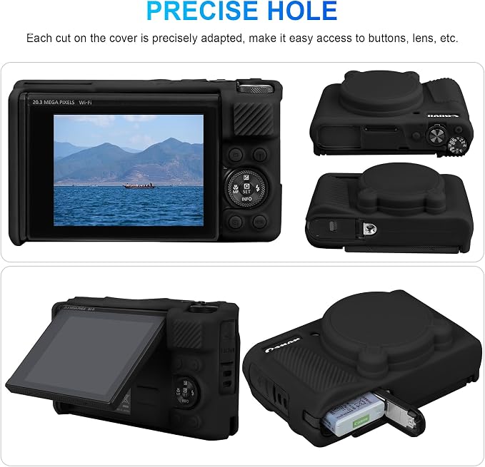 Canboc Case for Canon PowerShot SX740/SX730, Hard Carrying Case + Soft Silicone - Image 6