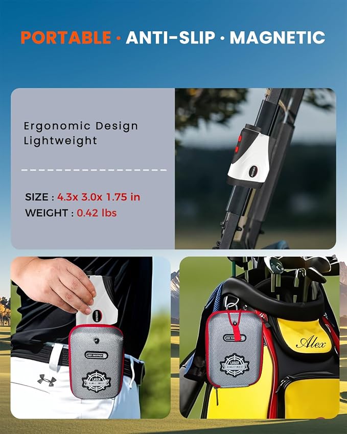 Golf Rangefinder with Slope, 1200 Yards Laser Range Finder Golfing, 7X - Image 5
