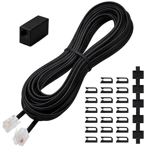 Uvital 25 Feet Phone Extension Cord, RJ11 Phone Cable by Uvital