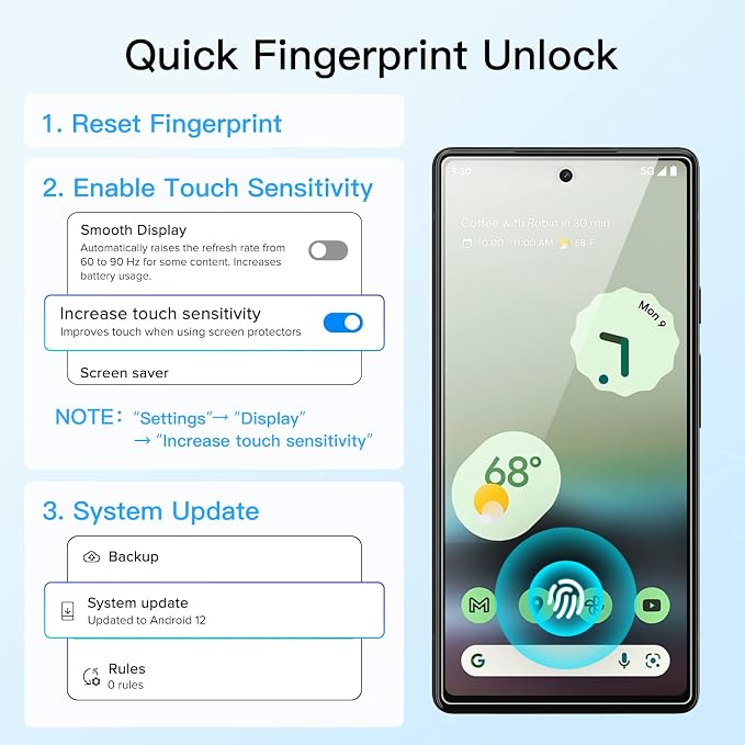 JETech Screen Protector for Google Pixel 6a 6.1-Inch - Image 2