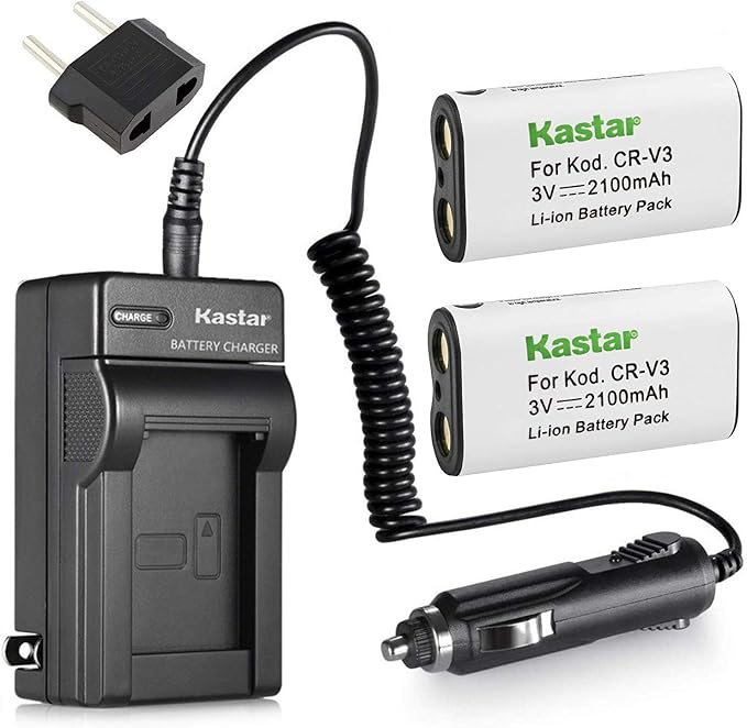 Kastar CRV3 Battery 2-Pack and Charger by Kastar
