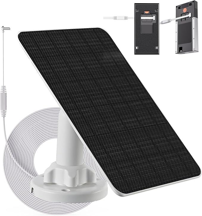 3W/5V Solar Panel with Built-in 4000mAh Battery, USB-C Port, 13.2ft/4m Charging by Inspirationlightsupyourlife