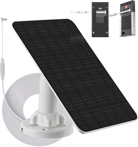 3W/5V Solar Panel with Built-in 4000mAh Battery, USB-C Port, 13.2ft/4m Charging by Inspirationlightsupyourlife