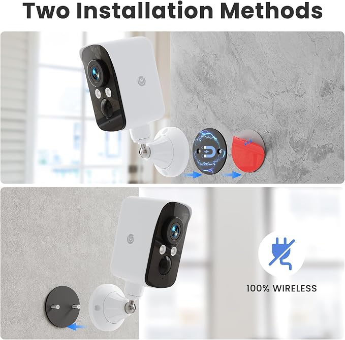 Wireless Outdoor Security Camera, 2.4G WiFi, Battery & Solar Powered, Magnetic - Image 9