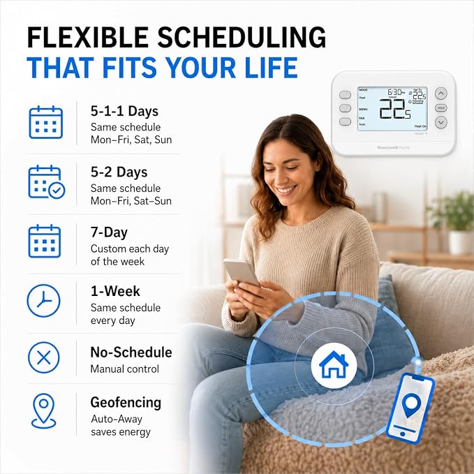 Honeywell Home FocusPRO S200 Smart WiFi Thermostat TH2110WF4008/U, 1 Heat/1 Cool - Image 5