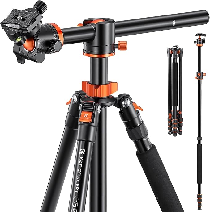 K&F CONCEPT 94 Inch Camera Tripods 4 Section Ultra High Aluminum Professional by KFCONCEPT