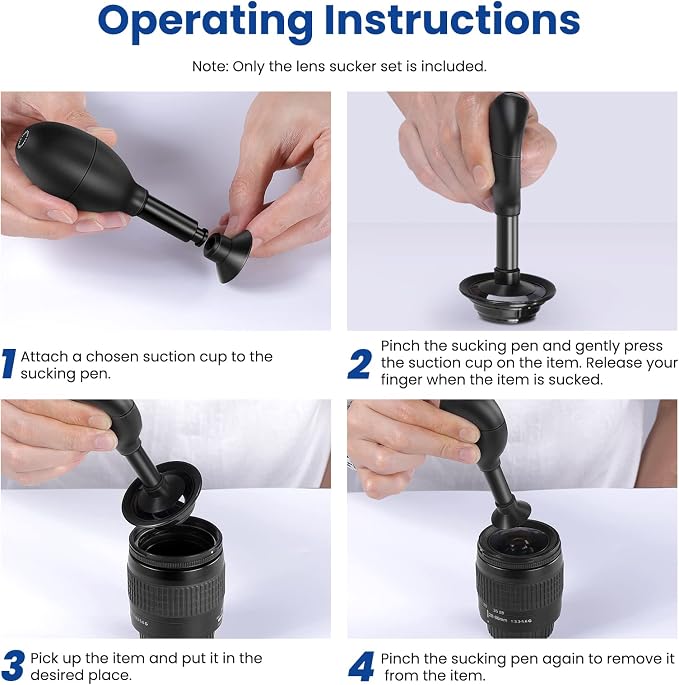 NEEWER 8-in-1 Lens Sucker Kit, IC Pick Up Vacuum Suction Pen - Image 6