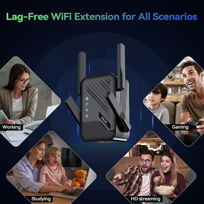 2026 New WiFi Extender Signal Booster, Covers Up to 13389 Sq.ft, Wireless - Image 6