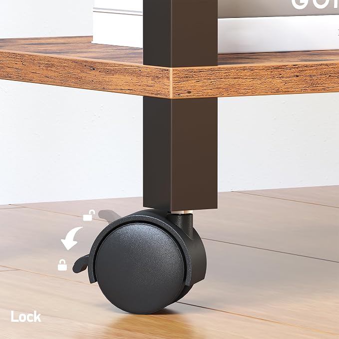 TUTOTAK 2 Tier Printer Stand, Rolling Printer Cart - Image 6