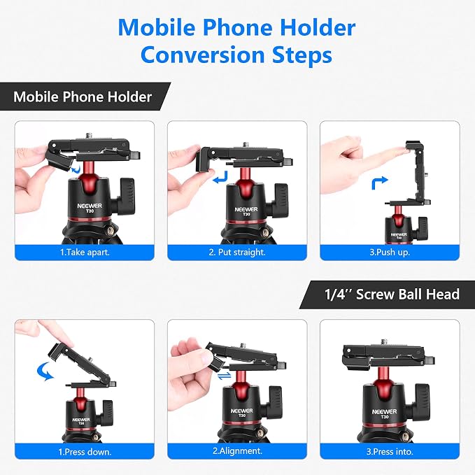NEEWER Camera Tripod with Remote, Mini Flexible Vlog Phone Tripod Stand with - Image 5