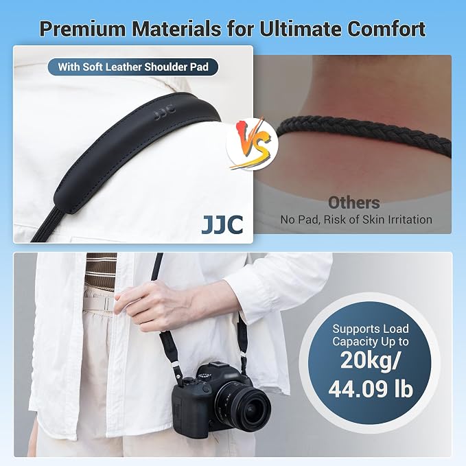 JJC 115cm Braided Rope Camera Strap, Soft Neck Shoulder Strap - Image 6