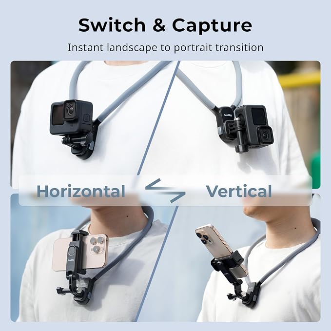 SMALLRIG Magnetic Neck Mount for Action Cameras & Phones, Comfortable POV - Image 5